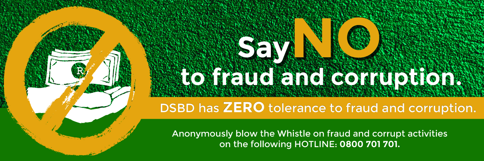 Say NO to fraud and corruption
