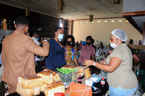 Minister Stella Ndabeni-Abrahams interacting with SMMEs during the roadshow held in Lejweleputswa District Municipality