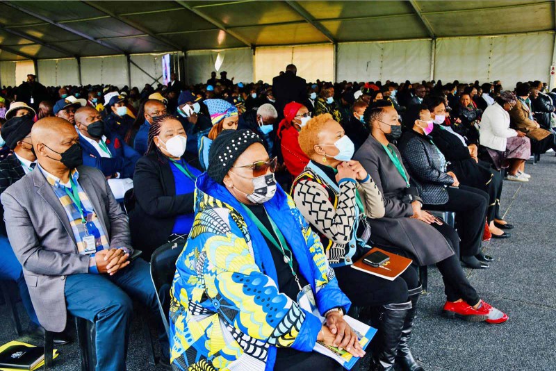 Minister Ndabeni-Abrahams during the Presidential Imbizo in Mangaung.